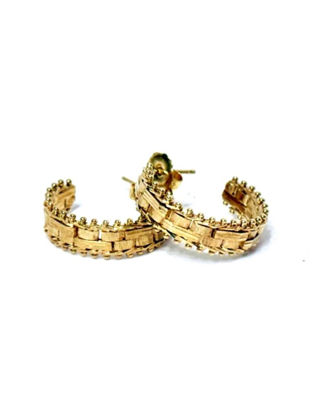 14k Gold Huggie Hoop Earrings